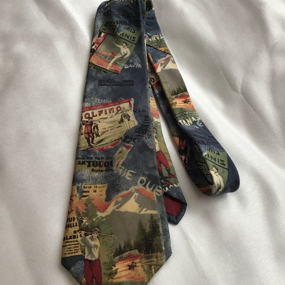 Zylos by George Machado sports ( golf and tennis ) tie . 💯 % Italian silk.